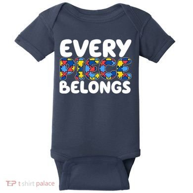 Every Piece Belongs Autism Awareness Baby Bodysuit