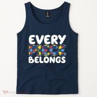 Every Piece Belongs Autism Awareness Tank Top thumb 2
