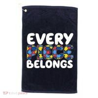 Every Piece Belongs Autism Awareness Golf Towel thumb 0