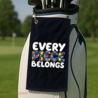 Every Piece Belongs Autism Awareness Golf Towel thumb 2