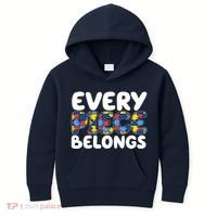 Every Piece Belongs Autism Awareness Kids Hoodie thumb 0