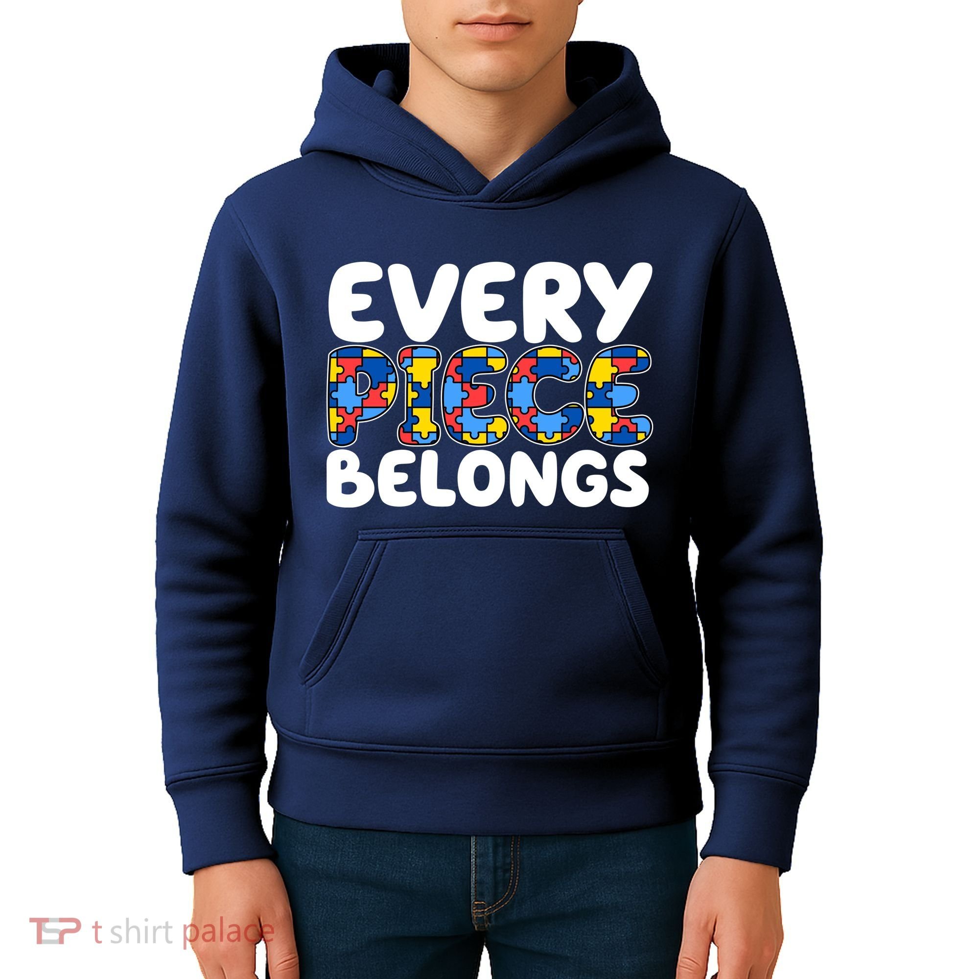 Every Piece Belongs Autism Awareness Kids Hoodie