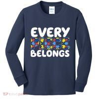 Every Piece Belongs Autism Awareness Kids Long Sleeve Shirt thumb 0