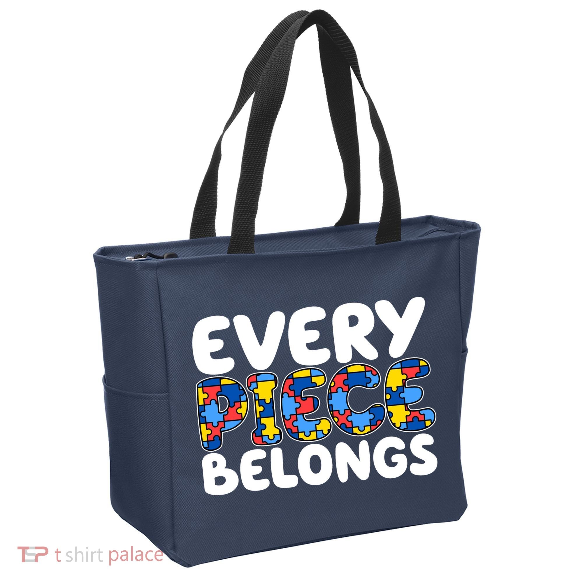 Every Piece Belongs Autism Awareness Tote Bag