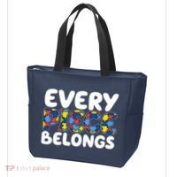 Every Piece Belongs Autism Awareness Tote Bag thumb 3