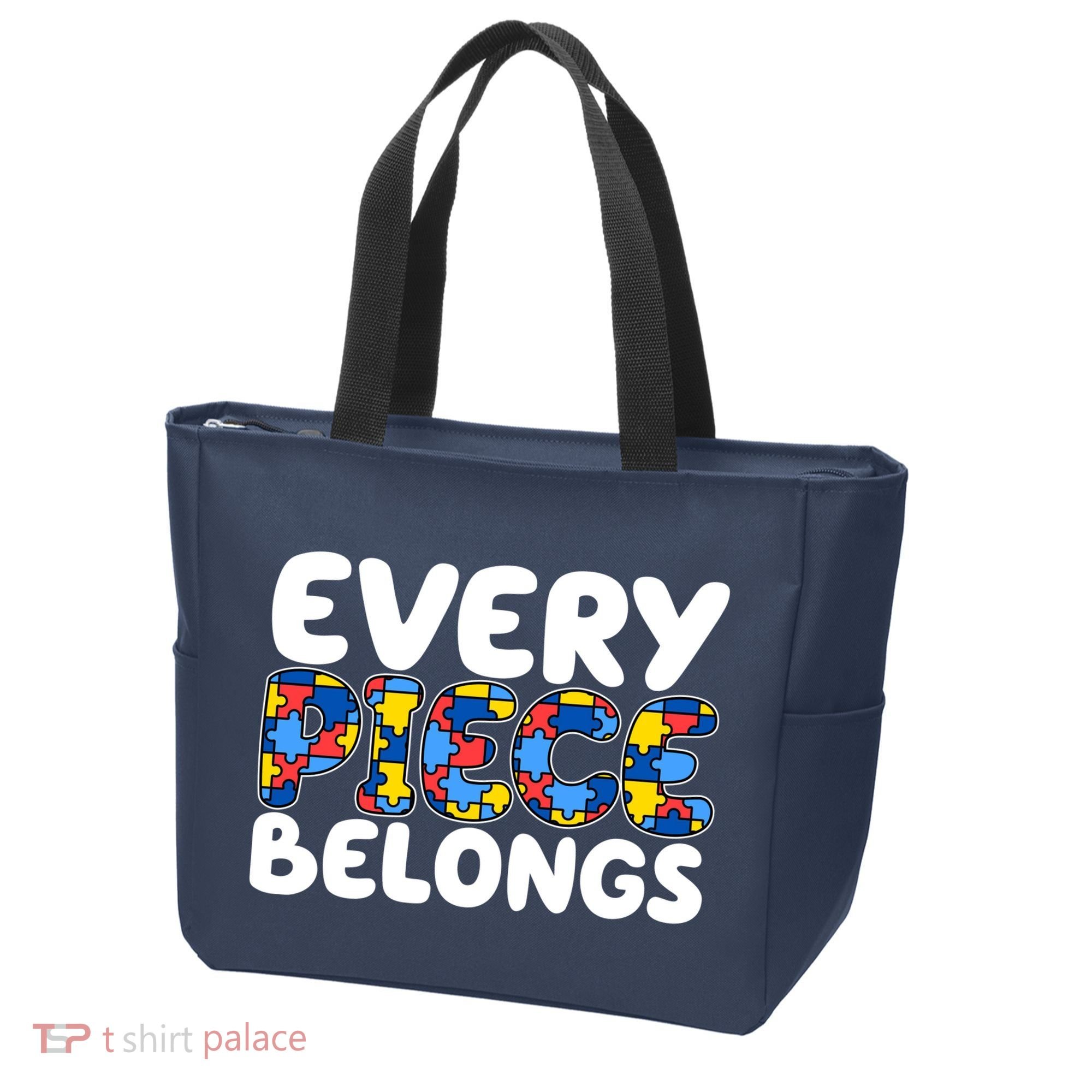 Every Piece Belongs Autism Awareness Tote Bag