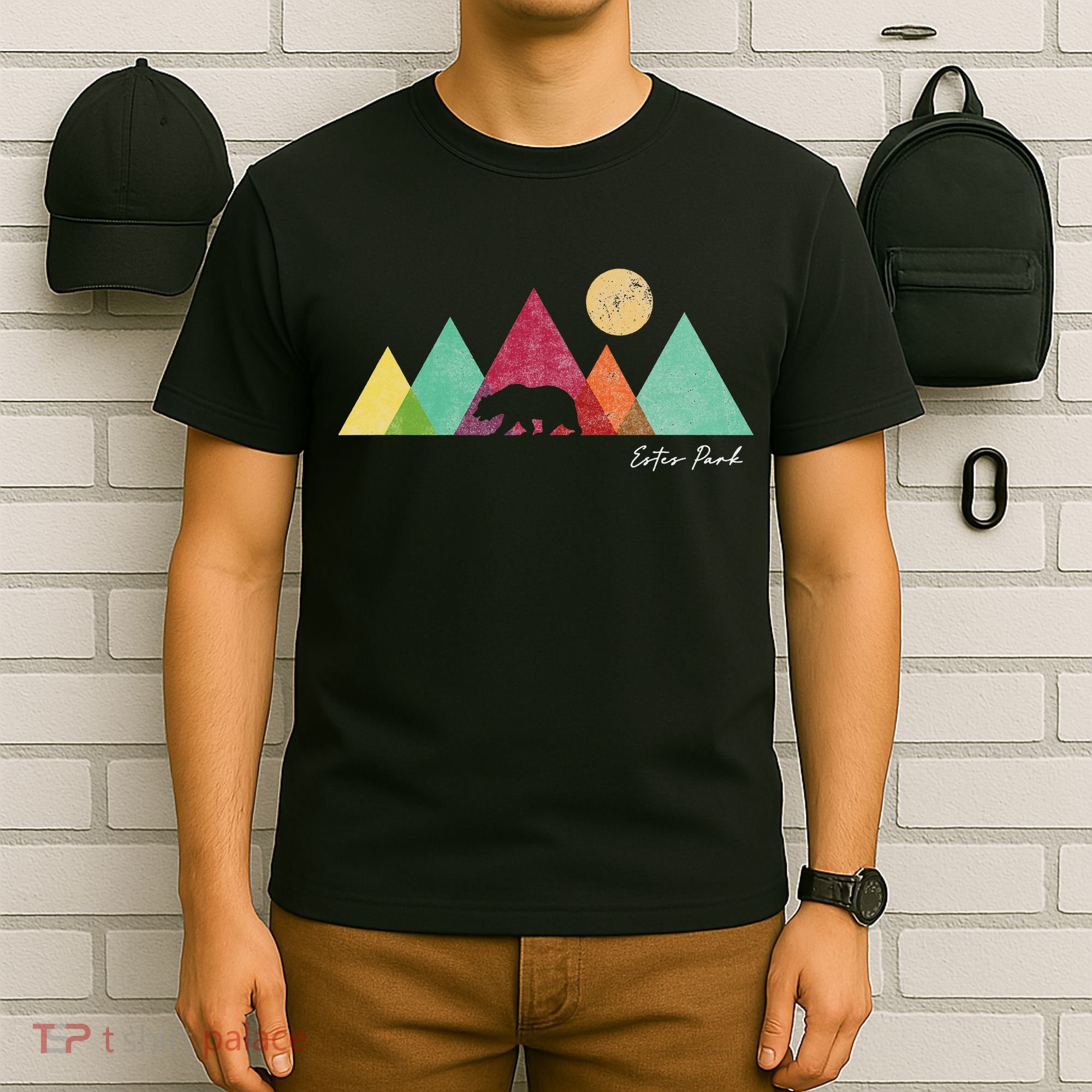 Estes Park Colorado Retro Mountain Ski Souvenir T-Shirt