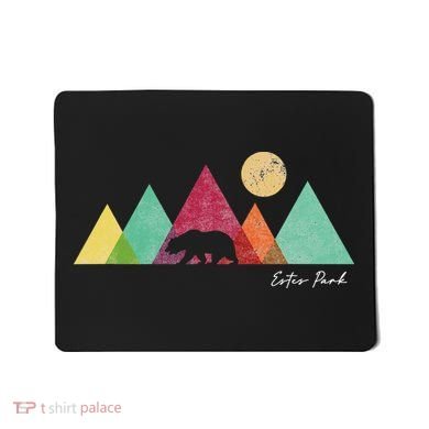 Estes Park Colorado Retro Mountain Ski Souvenir Mousepad