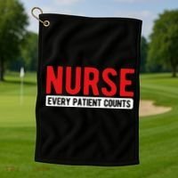 Every Patient Counts RN Nurse Golf Towel thumb 1