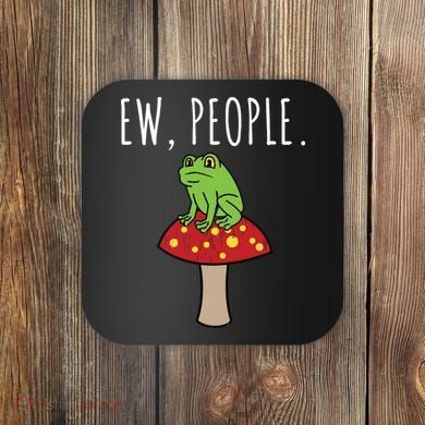 Ew People Cottagecore Frog Mushroom Coaster