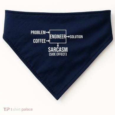 Engineer Problem Coffee Sarcasm Funny Engineering Gift USA-Made Doggie Bandana