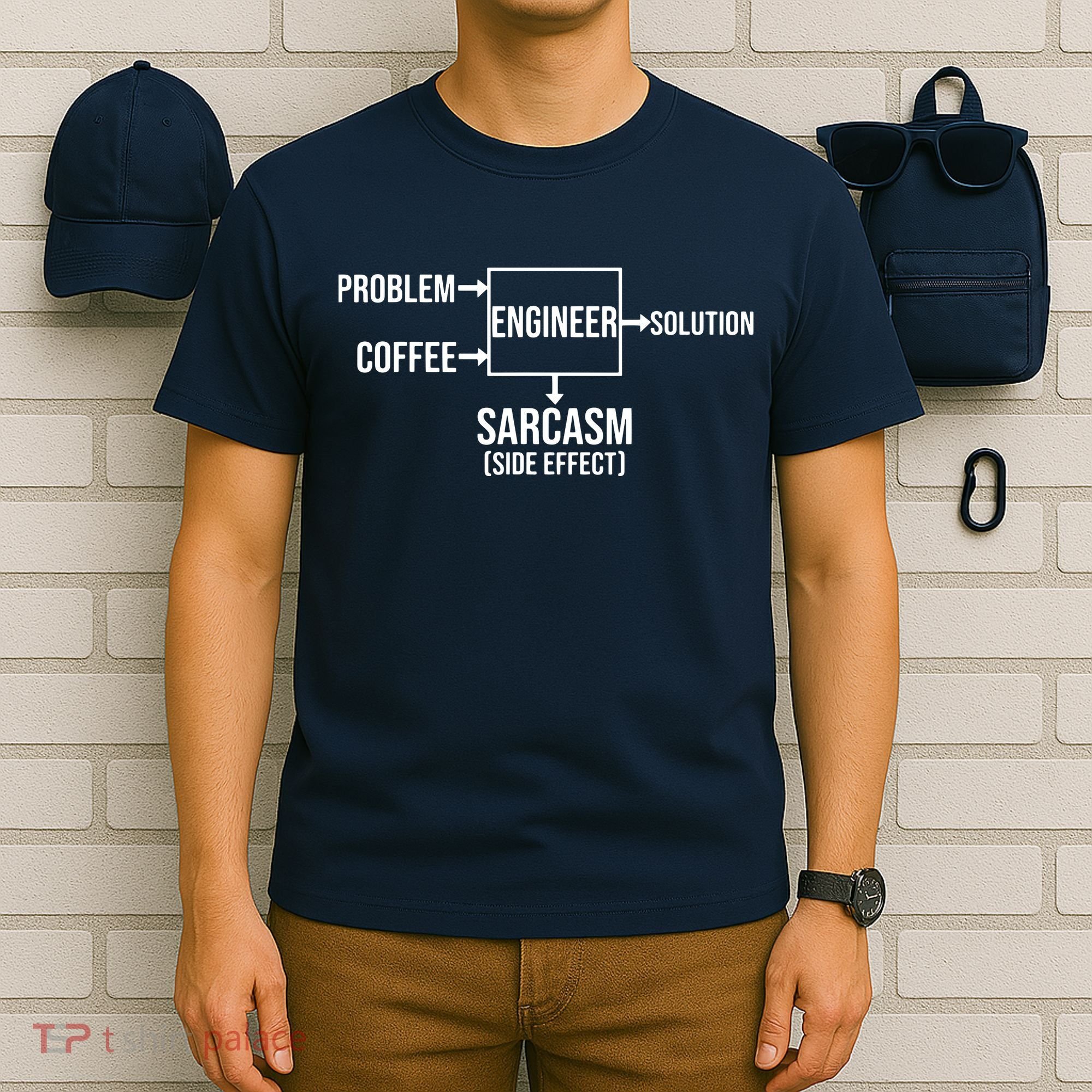 Engineer Problem Coffee Sarcasm Funny Engineering Gift T-Shirt