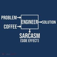 Engineer Problem Coffee Sarcasm Funny Engineering Gift Button thumb 1
