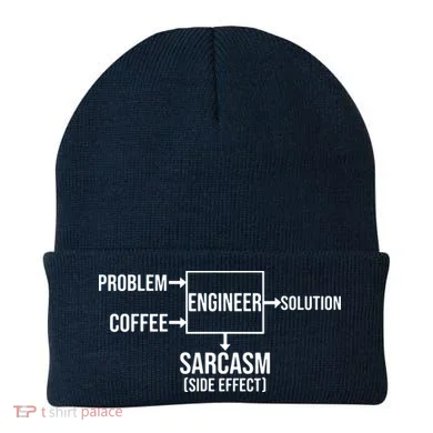 Engineer Problem Coffee Sarcasm Funny Engineering Gift Beanie