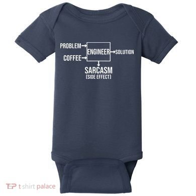 Engineer Problem Coffee Sarcasm Funny Engineering Gift Baby Bodysuit