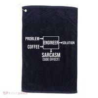 Engineer Problem Coffee Sarcasm Funny Engineering Gift Golf Towel thumb 0