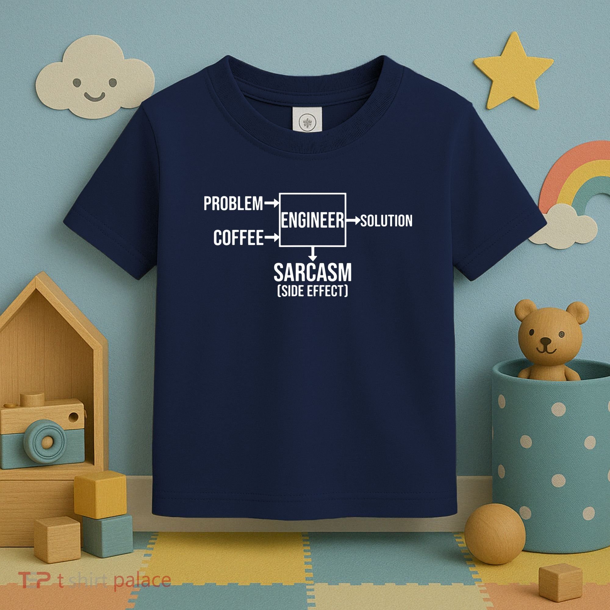 Engineer Problem Coffee Sarcasm Funny Engineering Gift Toddler T-Shirt