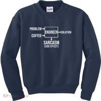 Engineer Problem Coffee Sarcasm Funny Engineering Gift Kids Sweatshirt thumb 0