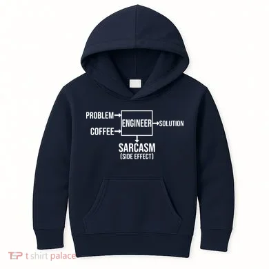 Engineer Problem Coffee Sarcasm Funny Engineering Gift Kids Hoodie