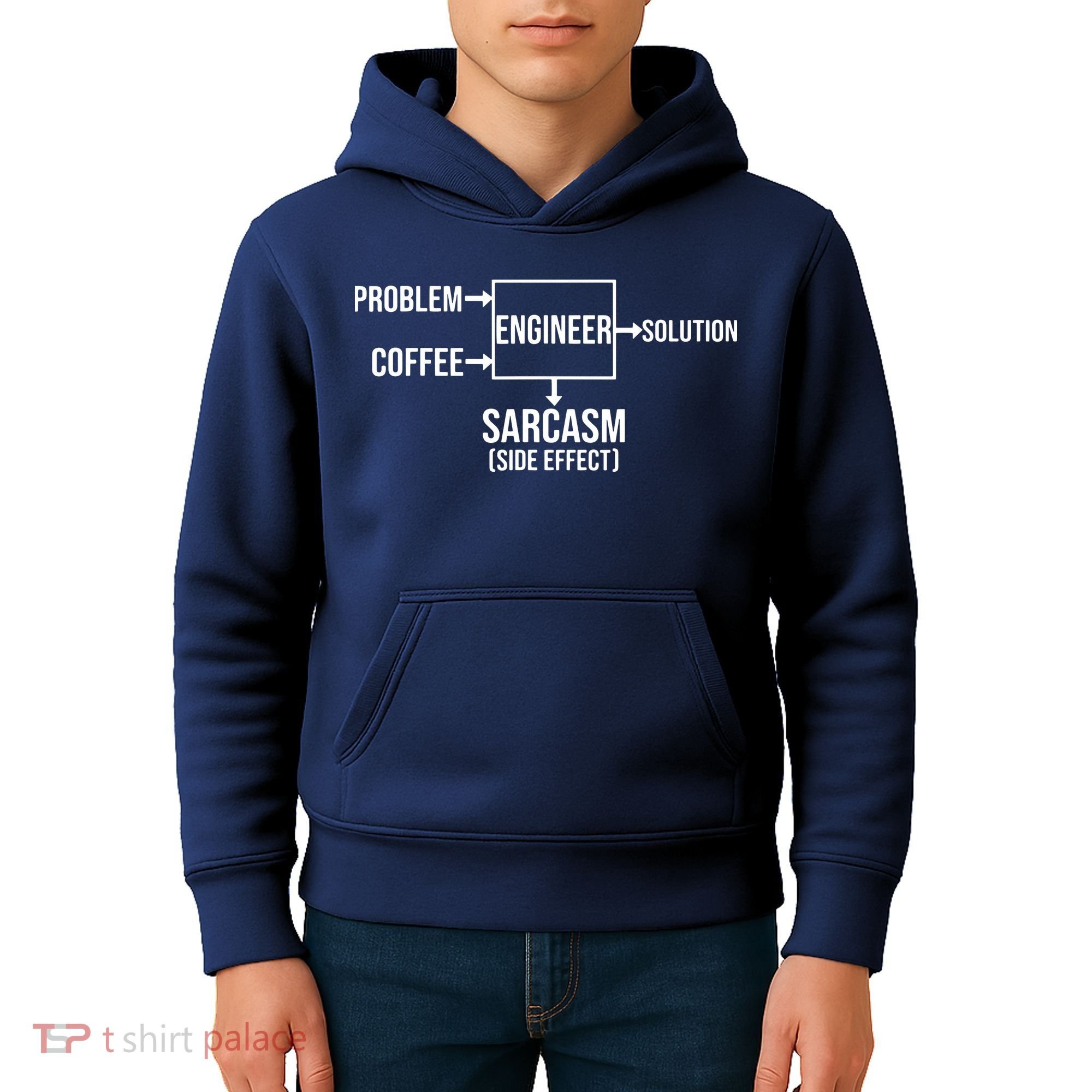 Engineer Problem Coffee Sarcasm Funny Engineering Gift Kids Hoodie