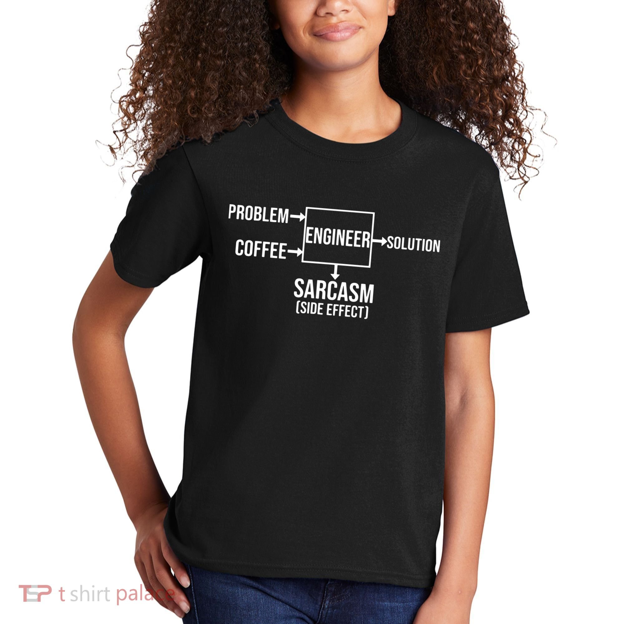 Engineer Problem Coffee Sarcasm Funny Engineering Gift Kids T-Shirt