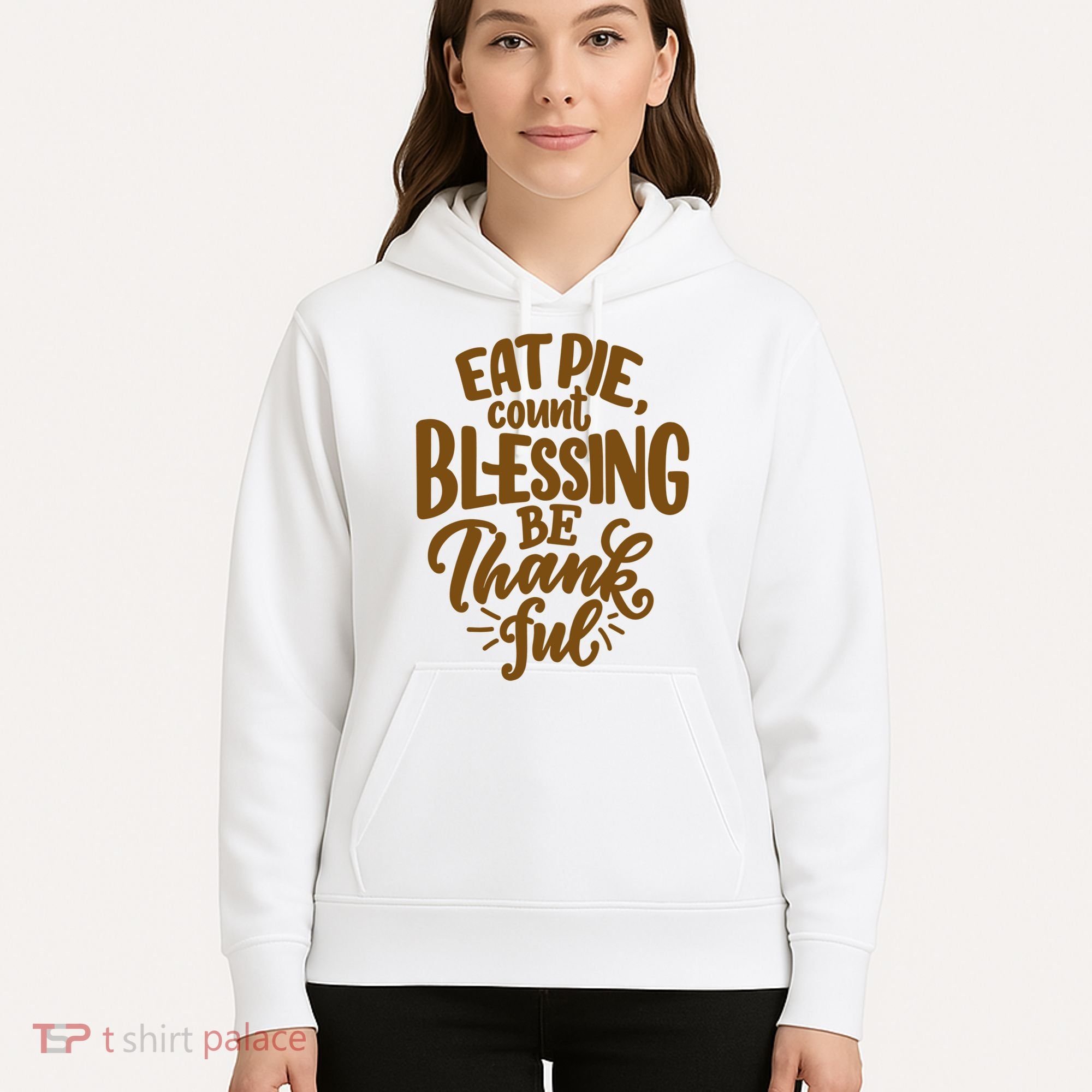 Eat Pie Count Blessing Be Thankful Thanksgiving Holiday Hoodie