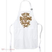 Eat Pie Count Blessing Be Thankful Thanksgiving Holiday Apron thumb 0