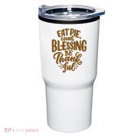 Eat Pie Count Blessing Be Thankful Thanksgiving Holiday Tumbler thumb 0