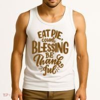 Eat Pie Count Blessing Be Thankful Thanksgiving Holiday Tank Top thumb 3