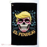 El Pendejo Dia De Los Muertos Sugar Skull Anti Trump Golf Towel thumb 0