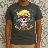 El Pendejo Dia De Los Muertos Sugar Skull Anti Trump T-Shirt thumb 3