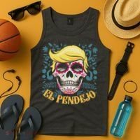 El Pendejo Dia De Los Muertos Sugar Skull Anti Trump Tank Top thumb 4