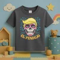 El Pendejo Dia De Los Muertos Sugar Skull Anti Trump Toddler T-Shirt thumb 3