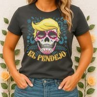 El Pendejo Dia De Los Muertos Sugar Skull Anti Trump Women's T-Shirt thumb 2