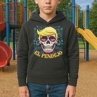 El Pendejo Dia De Los Muertos Sugar Skull Anti Trump Kids Hoodie thumb 2