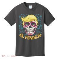 El Pendejo Dia De Los Muertos Sugar Skull Anti Trump Kids T-Shirt thumb 0