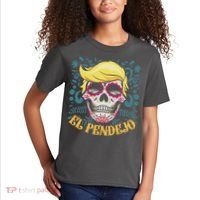 El Pendejo Dia De Los Muertos Sugar Skull Anti Trump Kids T-Shirt thumb 2