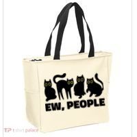 Ew People, Ew People Cat, Ewww Introvert Gifts Tote Bag thumb 2