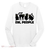 Ew People, Ew People Cat, Ewww Introvert Gifts Long Sleeve Shirt thumb 0