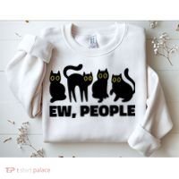 Ew People, Ew People Cat, Ewww Introvert Gifts Sweatshirt thumb 2