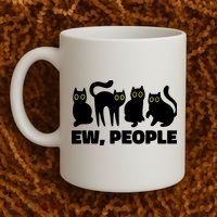 Ew People, Ew People Cat, Ewww Introvert Gifts Coffee Mug thumb 2