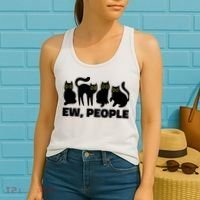 Ew People, Ew People Cat, Ewww Introvert Gifts Women's Tank Top thumb 2