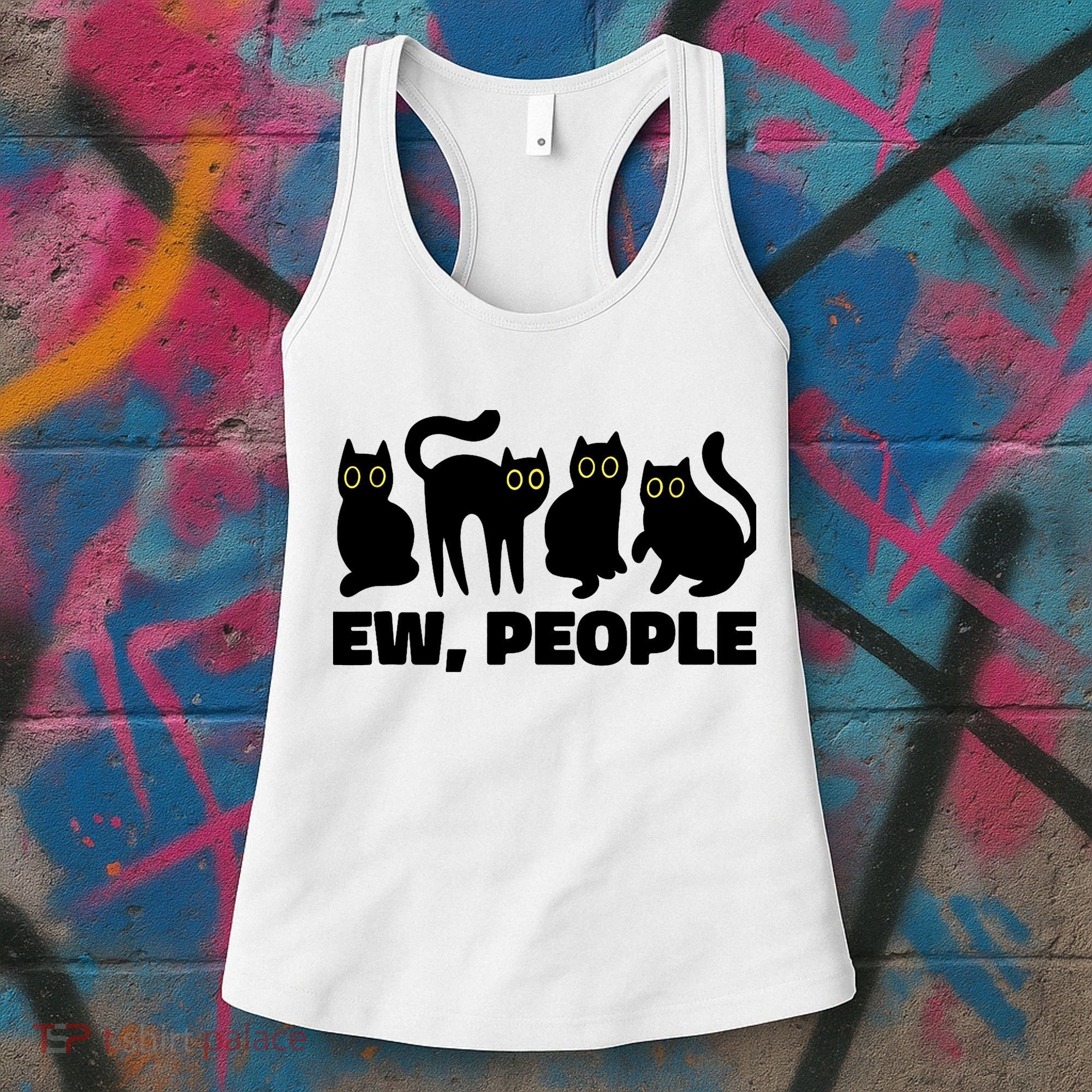 Ew People, Ew People Cat, Ewww Introvert Gifts Women's Tank Top