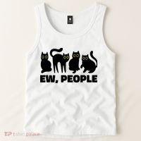 Ew People, Ew People Cat, Ewww Introvert Gifts Tank Top thumb 2