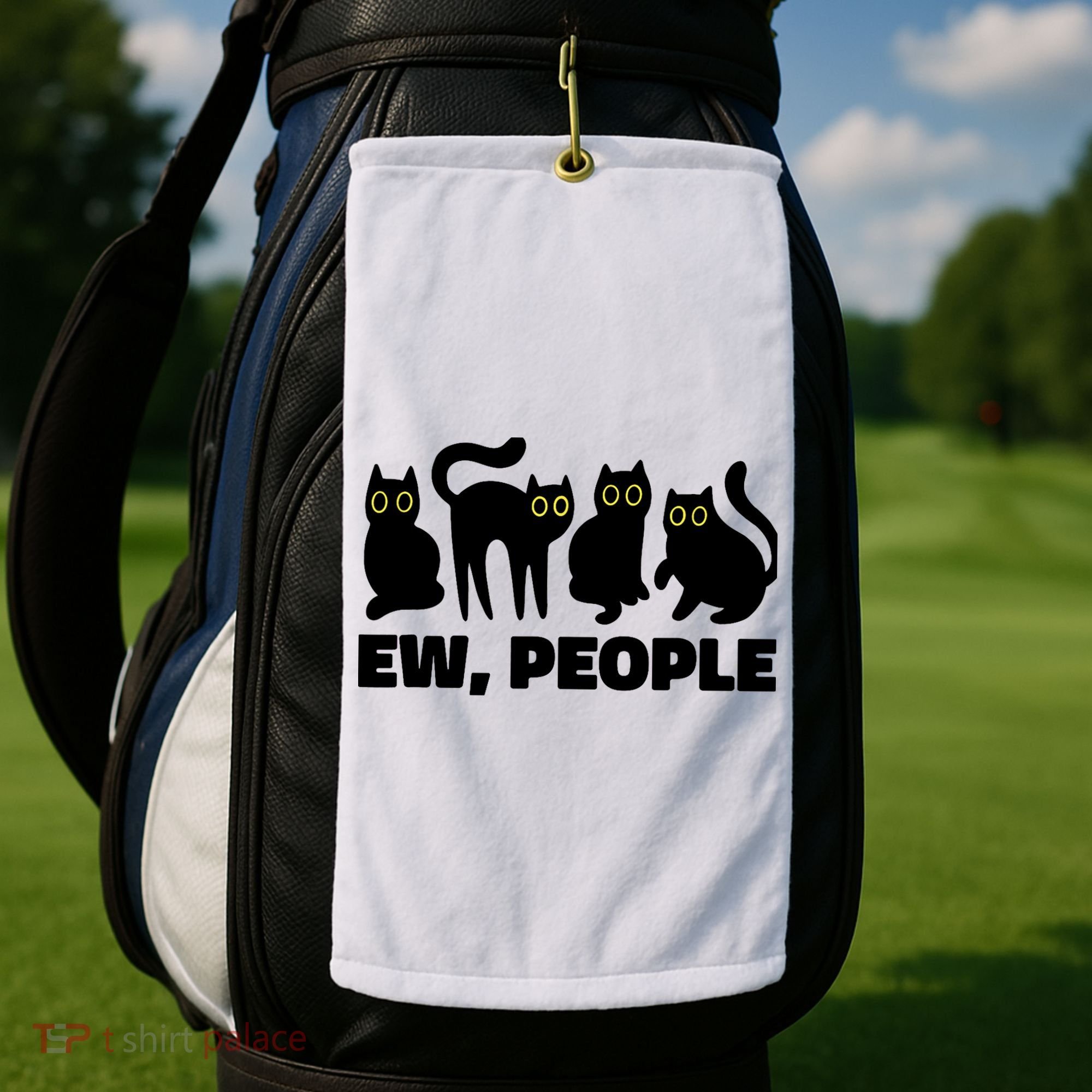 Ew People, Ew People Cat, Ewww Introvert Gifts Golf Towel