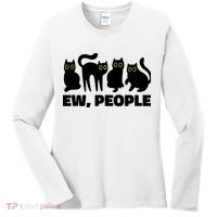 Ew People, Ew People Cat, Ewww Introvert Gifts Women's Long Sleeve Shirt thumb 0