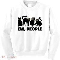 Ew People, Ew People Cat, Ewww Introvert Gifts Kids Sweatshirt thumb 0