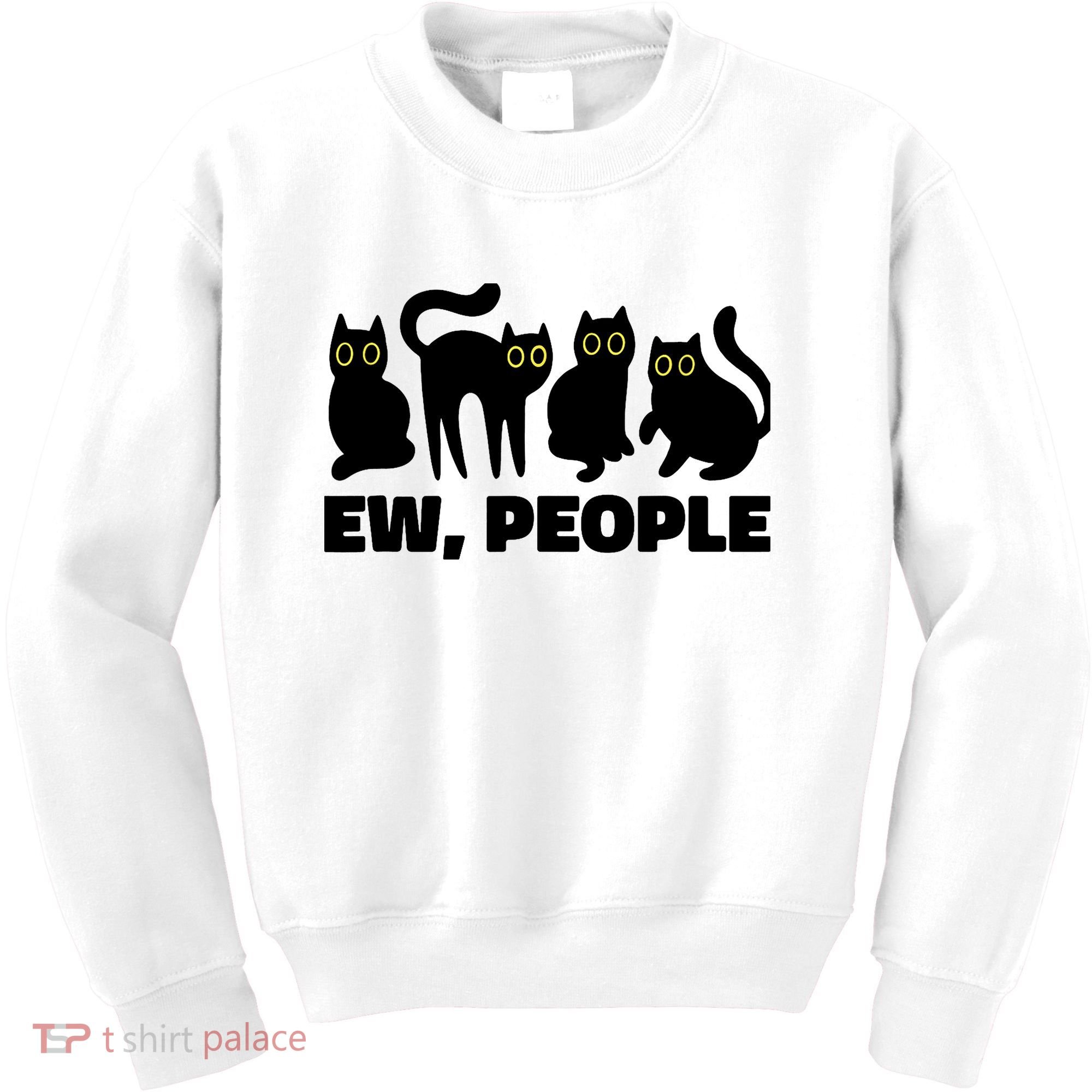 Ew People, Ew People Cat, Ewww Introvert Gifts Kids Sweatshirt