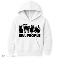 Ew People, Ew People Cat, Ewww Introvert Gifts Kids Hoodie thumb 0