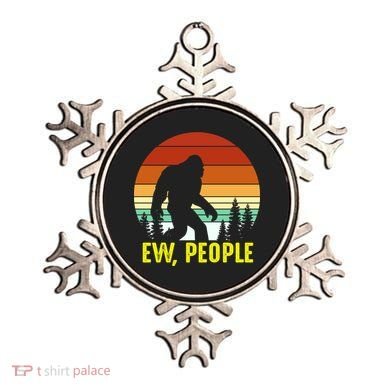 Ew People, Funny Bigfoot Introvert Antisocial Nature Hiking Ornament
